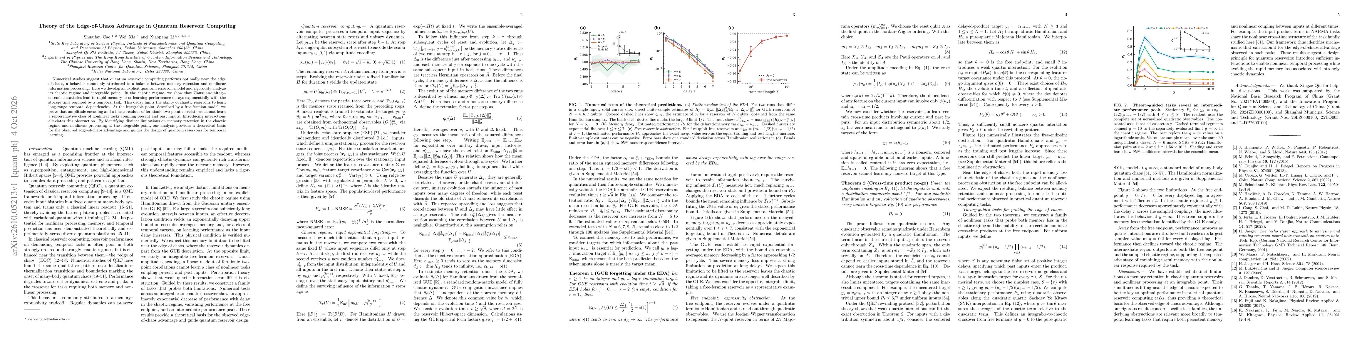 Thumbnail for Theory of the Edge-of-Chaos Advantage in Quantum Reservoir Computing