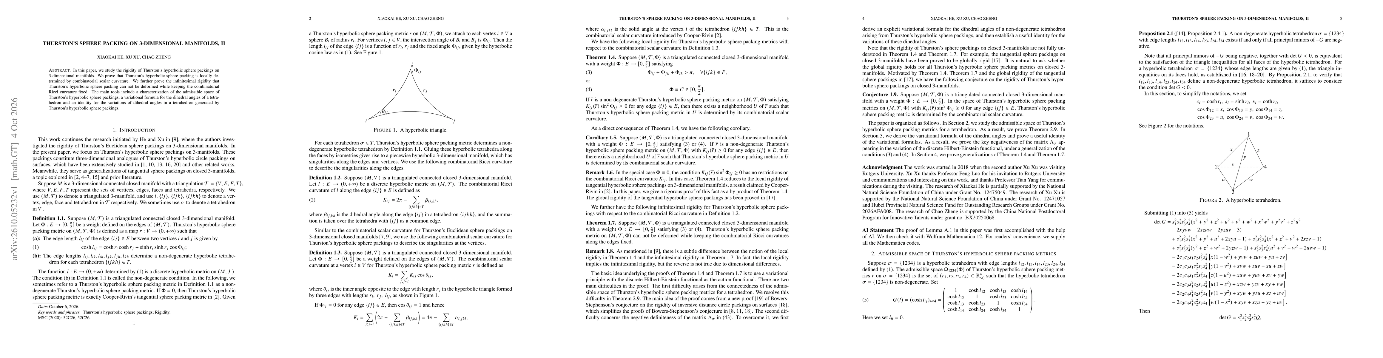Thumbnail for Thurston's sphere packing on 3-dimensional manifolds, II