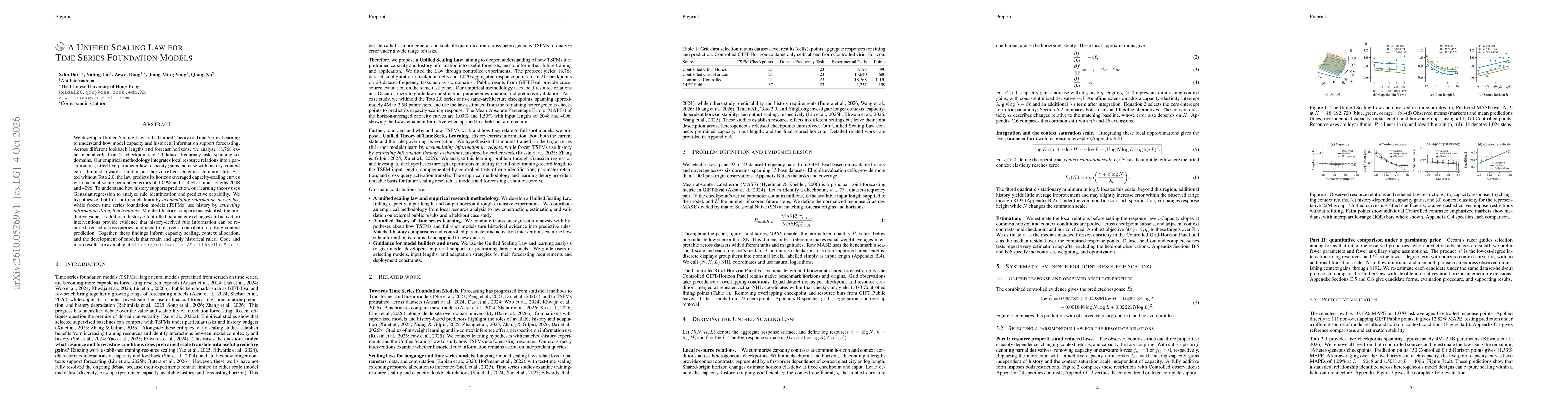 Thumbnail for A Unified Scaling Law for Time Series Foundation Models
