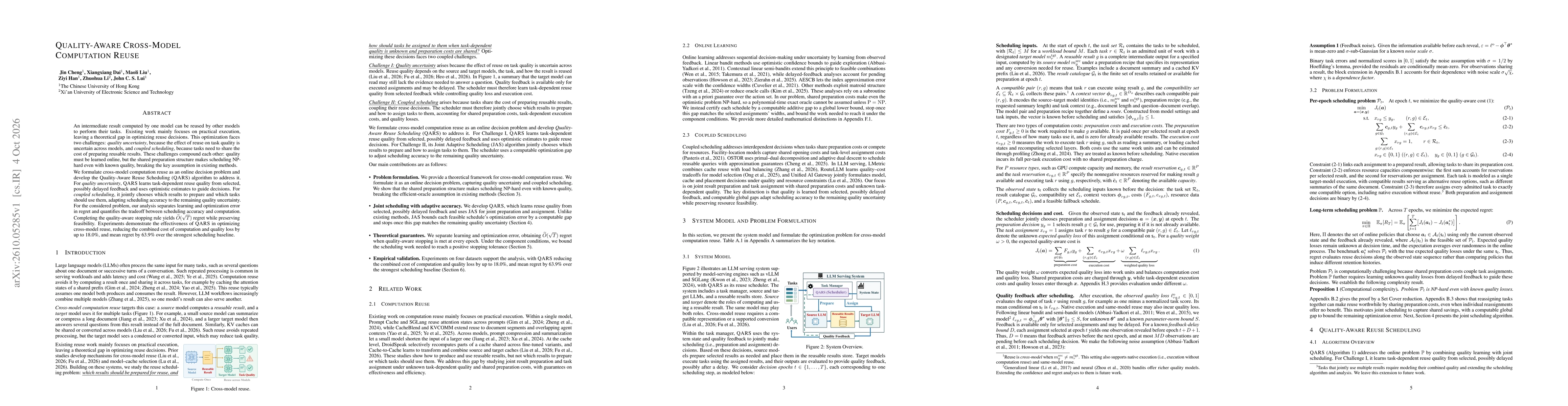 Thumbnail for Quality-Aware Cross-Model Computation Reuse
