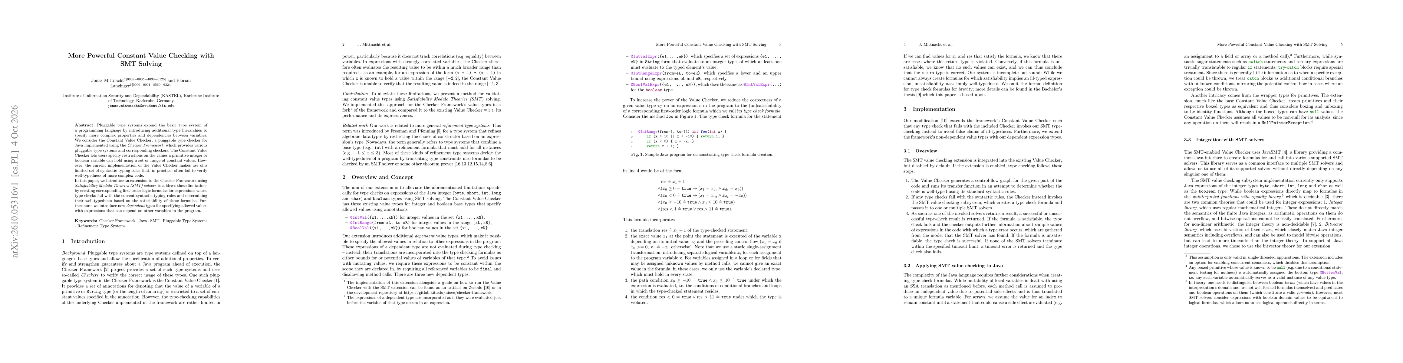Thumbnail for More Powerful Constant Value Checking with SMT Solving