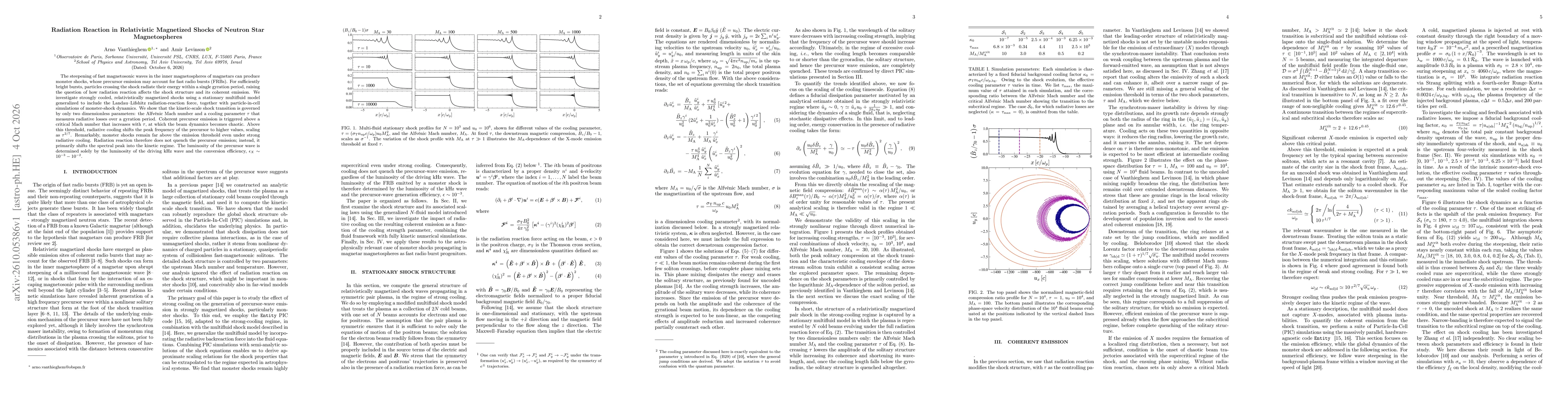 Thumbnail for Radiation Reaction in Relativistic Magnetized Shocks of Neutron Star Magnetospheres
