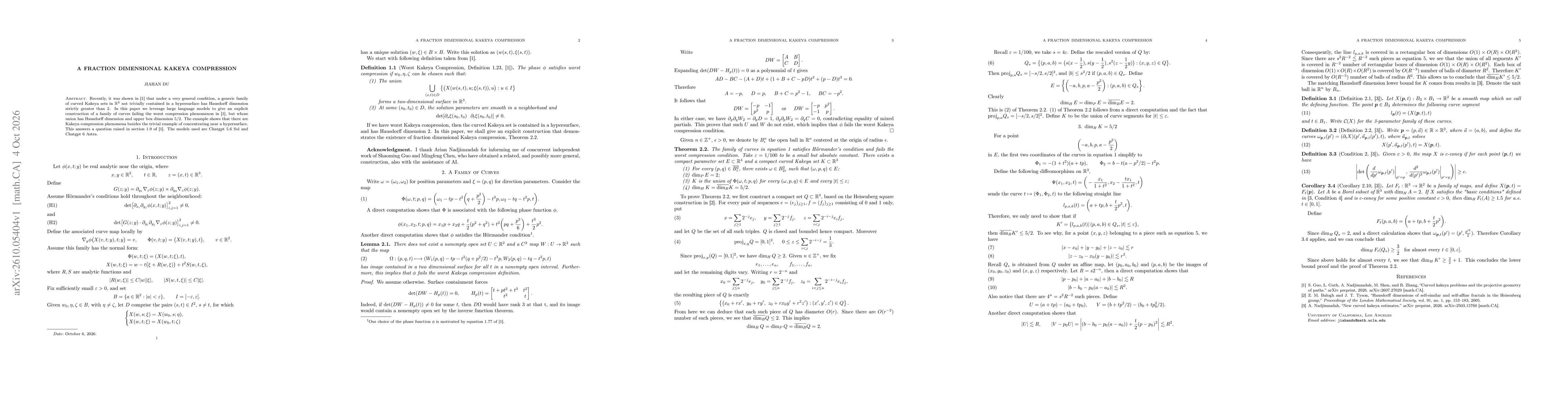 Thumbnail for A Fraction Dimensional Kakeya Compression