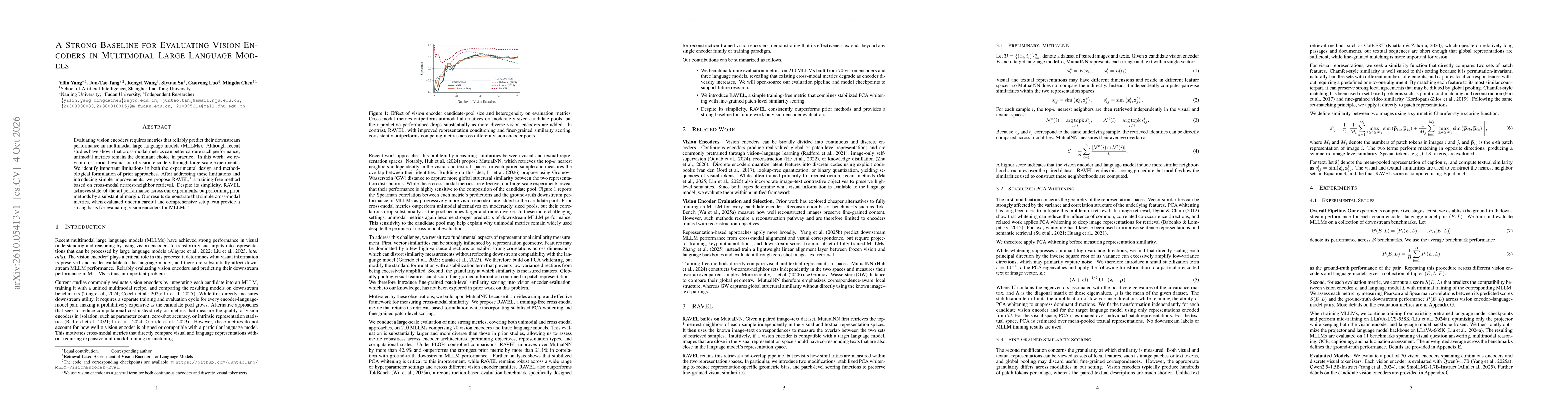 Thumbnail for A Strong Baseline for Evaluating Vision Encoders in Multimodal Large Language Models