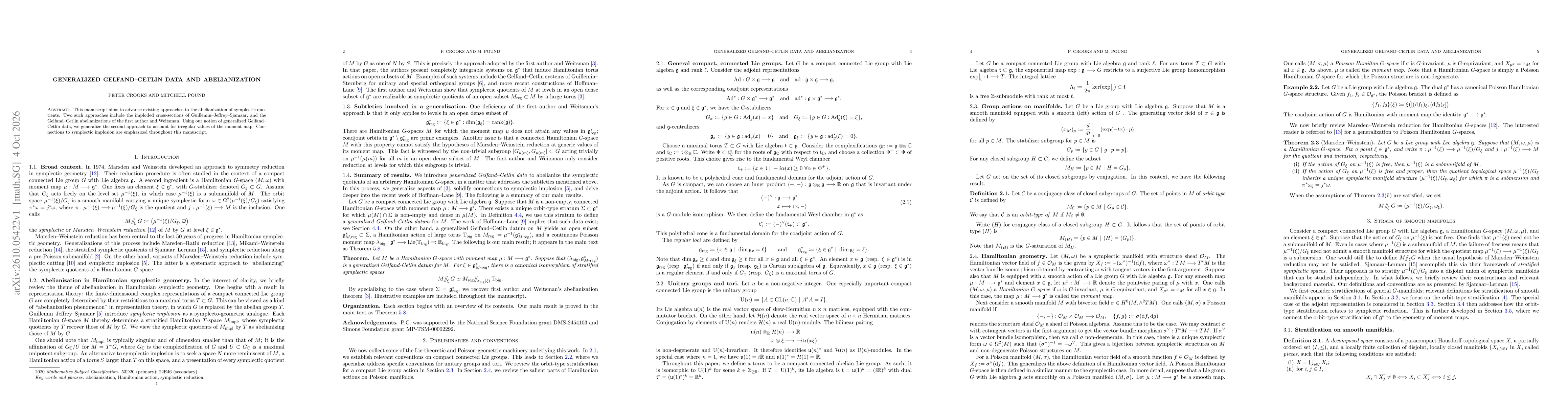 Thumbnail for Generalized Gelfand-Cetlin data and abelianization