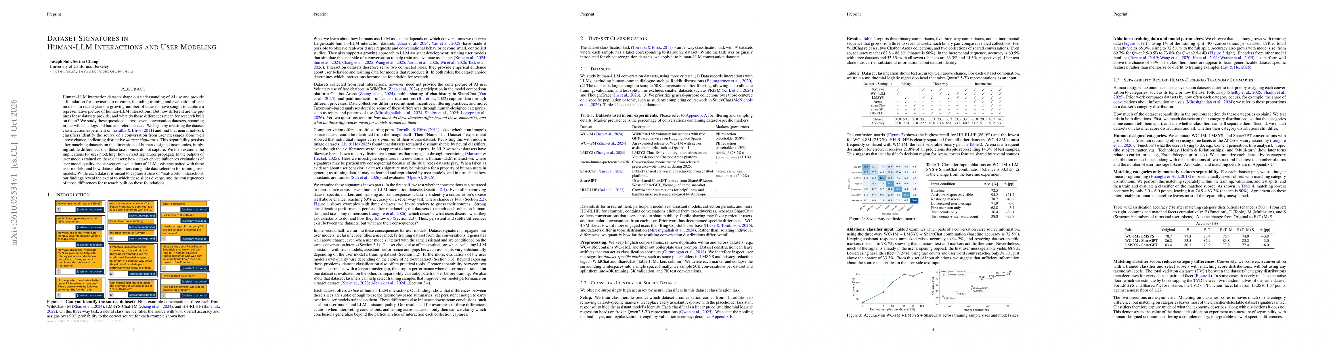 Thumbnail for Dataset Signatures in Human-LLM Interactions and User Modeling