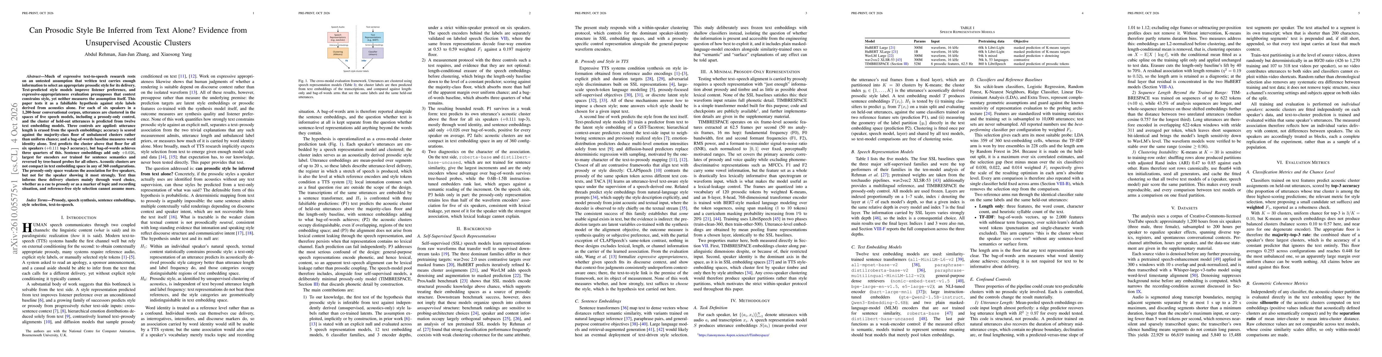 Thumbnail for Can Prosodic Style Be Inferred from Text Alone? Evidence from Unsupervised Acoustic Clusters