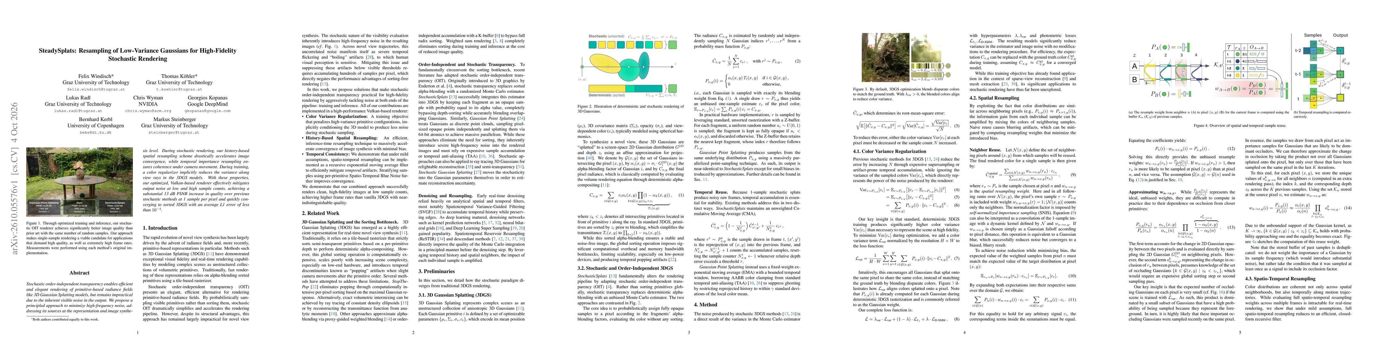 Thumbnail for SteadySplats: Resampling of Low-Variance Gaussians for High-Fidelity Stochastic Rendering