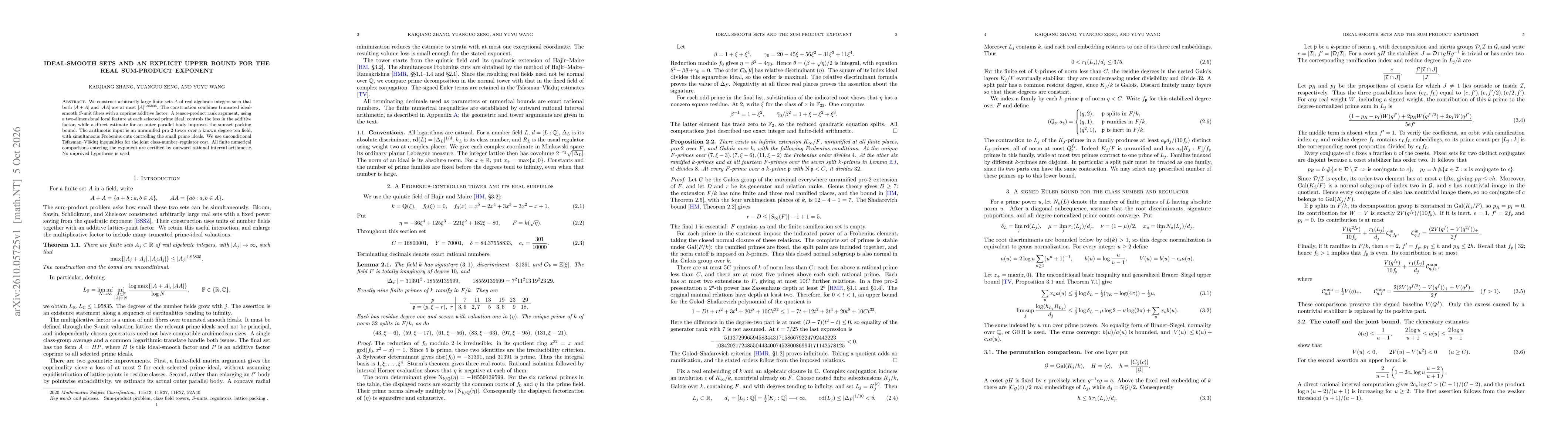 Thumbnail for Ideal-Smooth Sets and an Explicit Upper Bound for the Real Sum-Product Exponent
