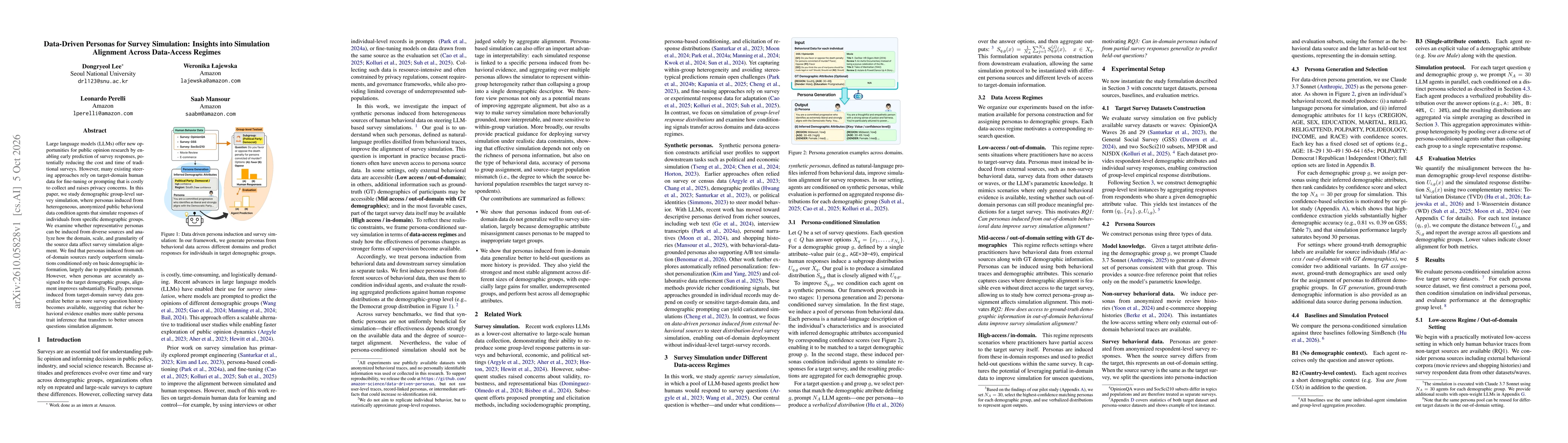 Thumbnail for Data-Driven Personas for Survey Simulation: Insights into Simulation Alignment Across Data-Access Regimes