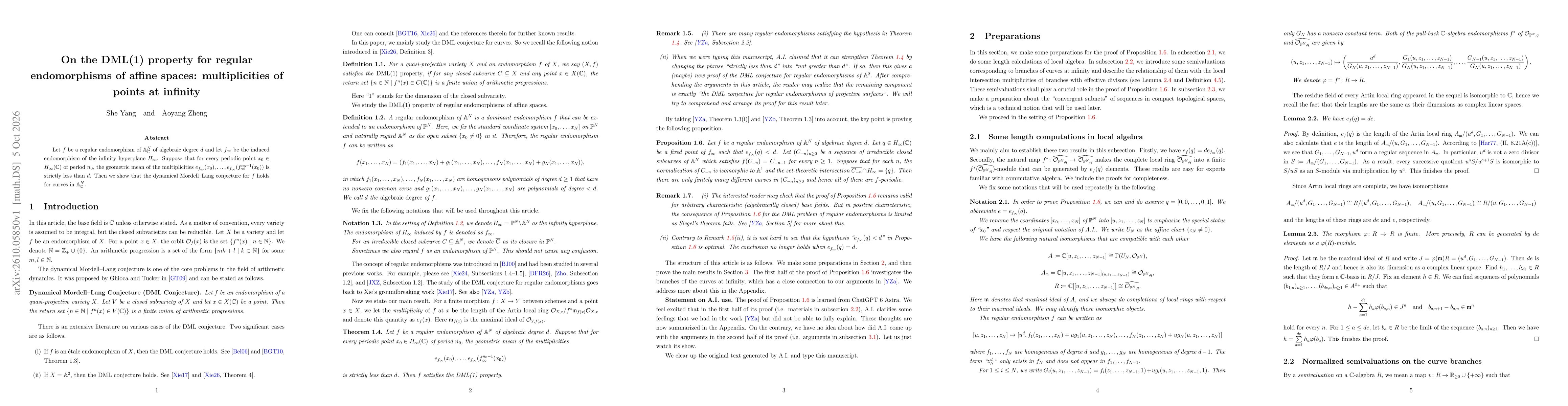 Thumbnail for On the DML(1) property for regular endomorphisms of affine spaces: multiplicities of points at infinity