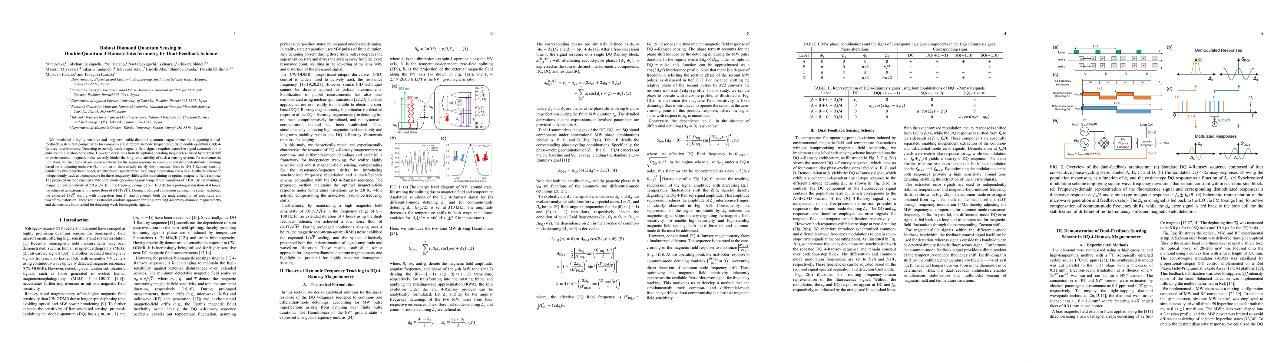 Thumbnail for Robust Diamond Quantum Sensing in Double-Quantum 4-Ramsey Interferometry by Dual-Feedback Scheme