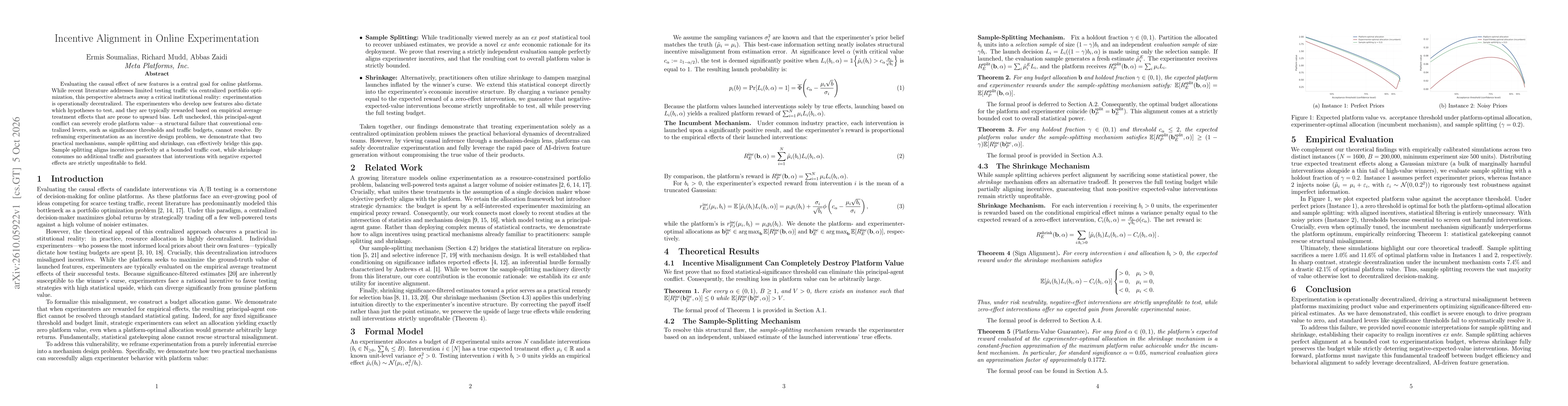 Thumbnail for Incentive Alignment in Online Experimentation