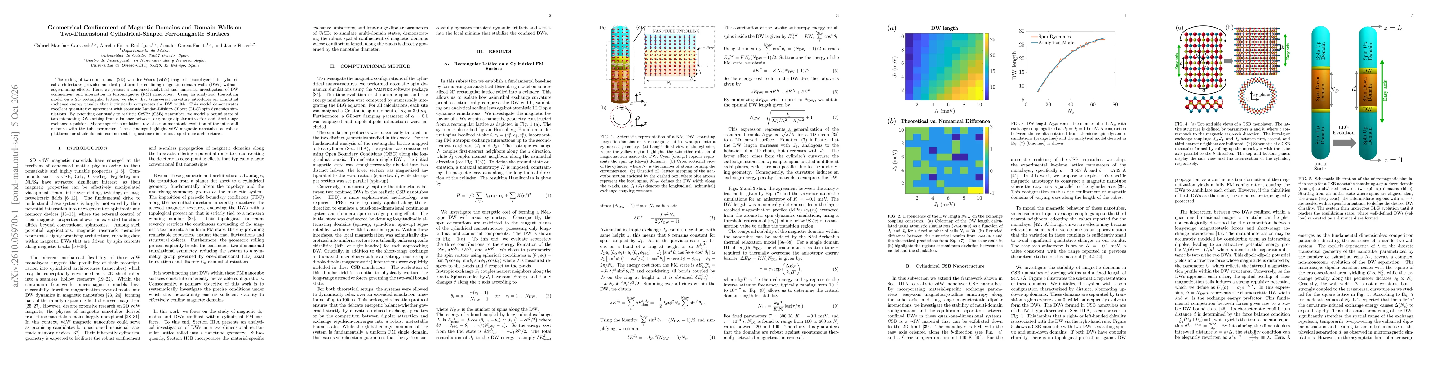 Thumbnail for Geometrical Confinement of Magnetic Domains and Domain Walls on Two-Dimensional Cylindrical-Shaped Ferromagnetic Surfaces