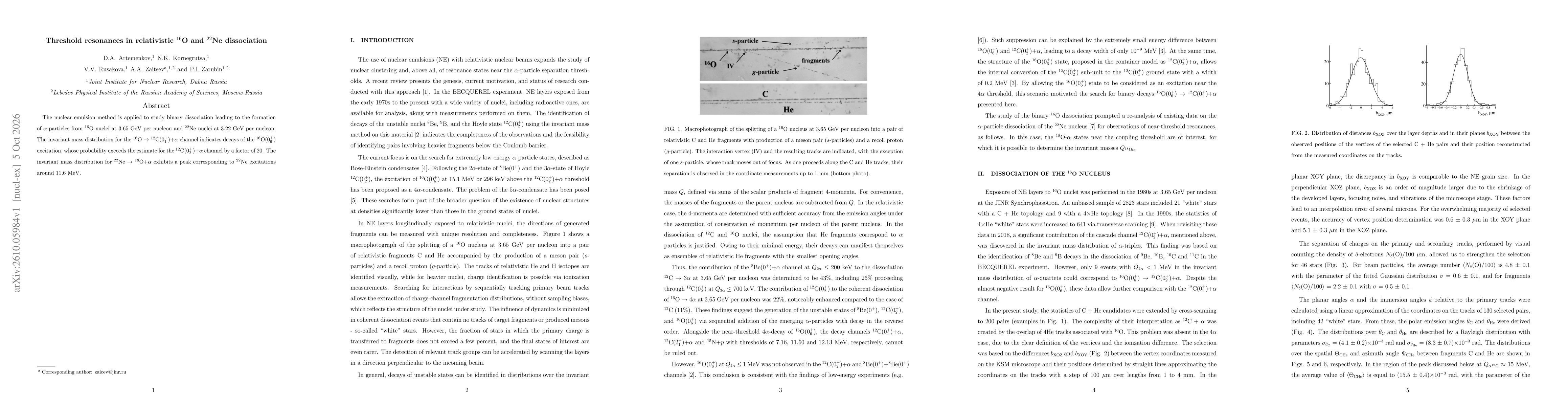 Thumbnail for Threshold resonances in relativistic $^{16}$O and $^{22}$Ne dissociation