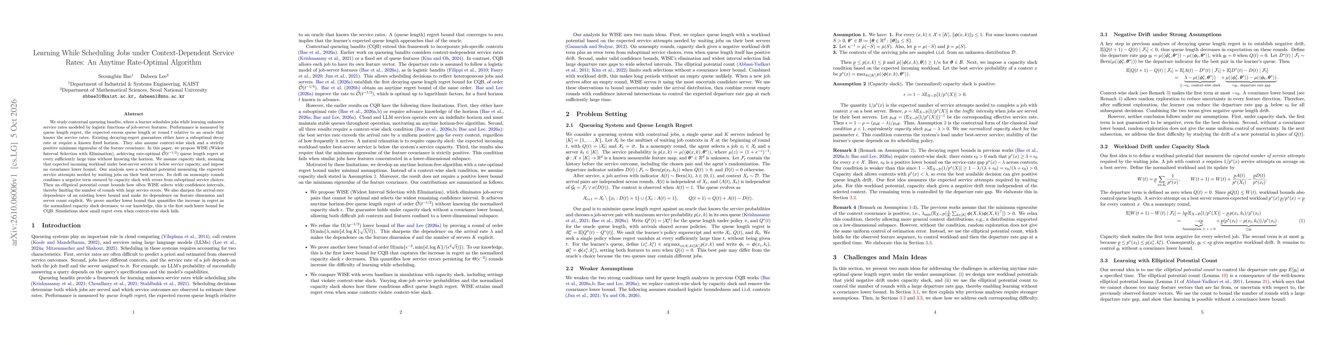 Thumbnail for Learning While Scheduling Jobs under Context-Dependent Service Rates: An Anytime Rate-Optimal Algorithm