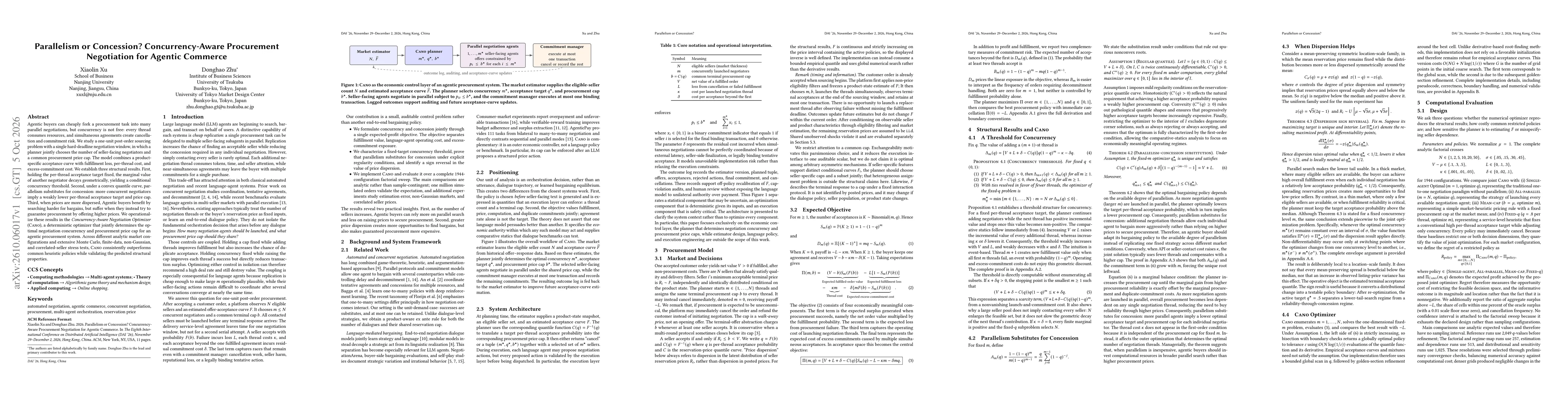 Thumbnail for Parallelism or Concession? Concurrency-Aware Procurement Negotiation for Agentic Commerce