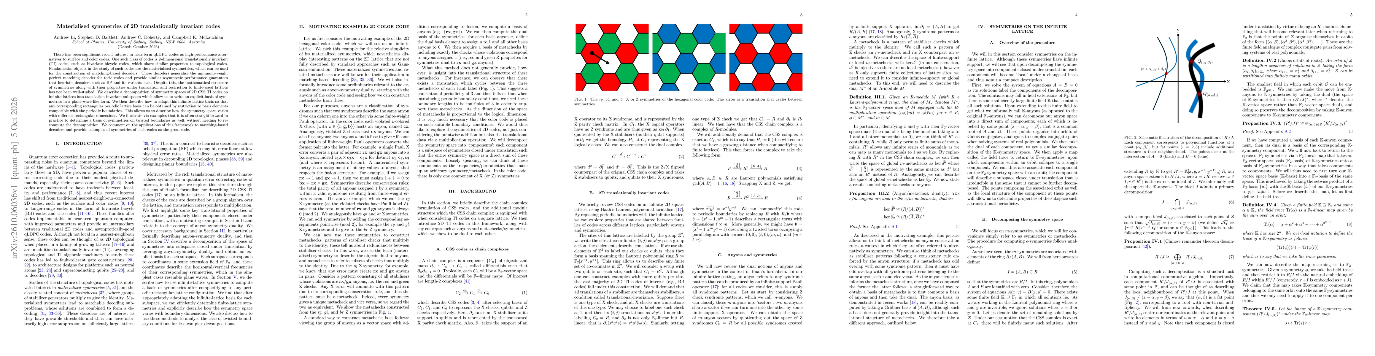 Thumbnail for Materialised symmetries of 2D translationally invariant codes