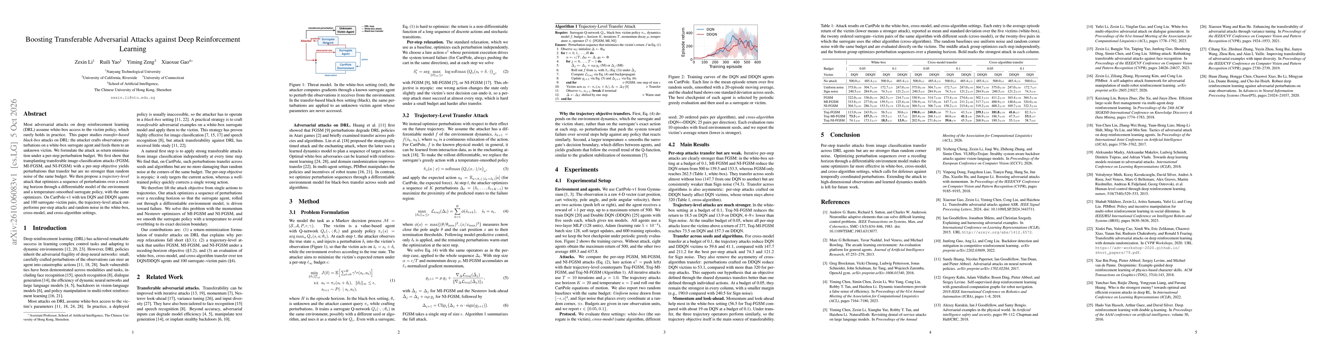 Thumbnail for Boosting Transferable Adversarial Attacks against Deep Reinforcement Learning