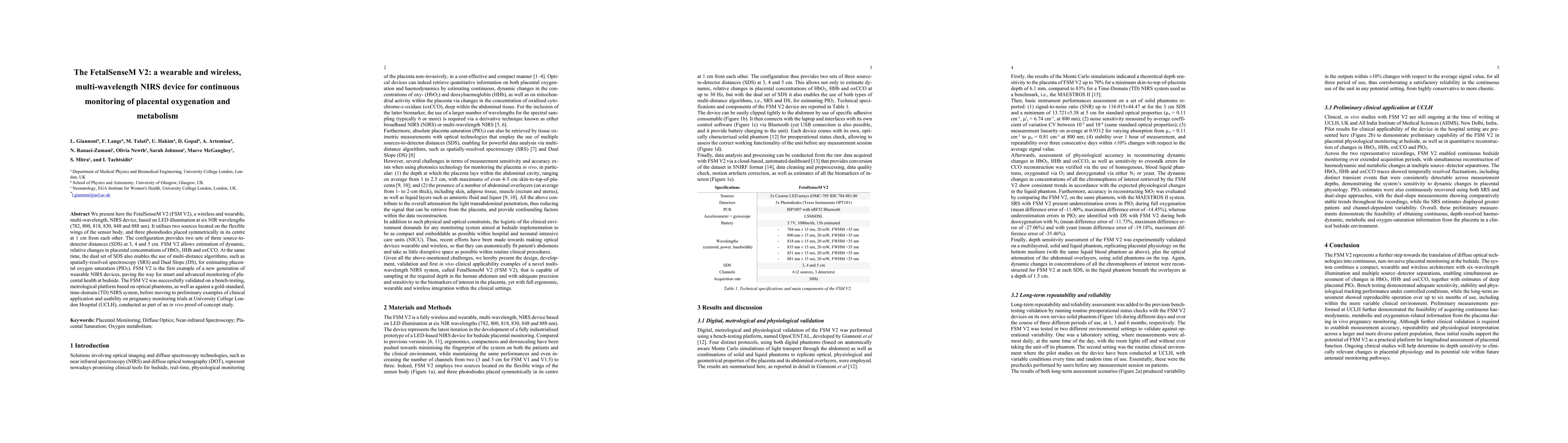 Thumbnail for The FetalSenseM V2: a wearable and wireless, multi-wavelength NIRS device for continuous monitoring of placental oxygenation and metabolism