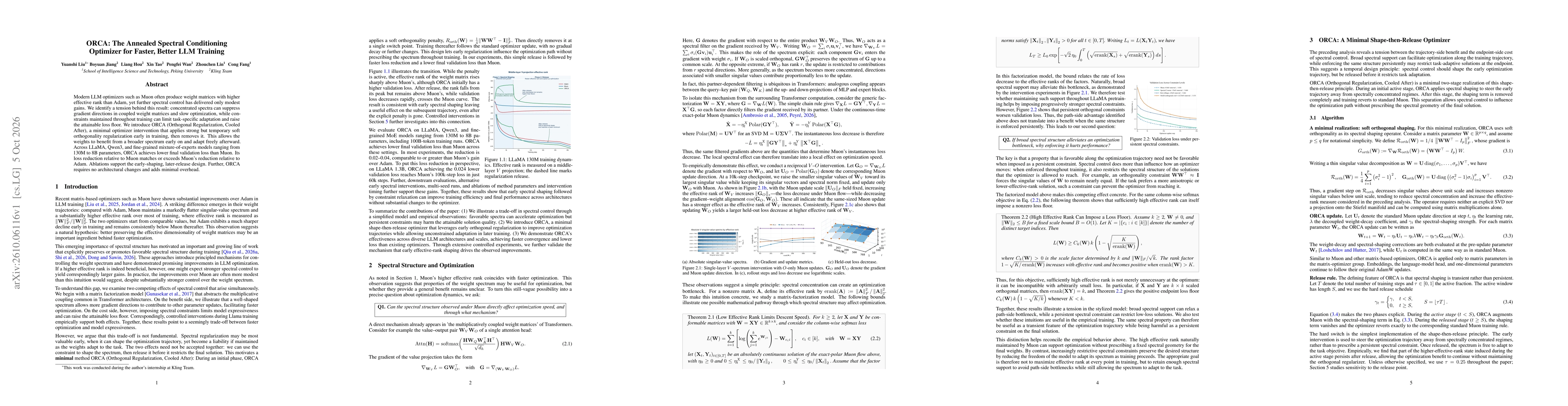 Thumbnail for ORCA: The Annealed Spectral Conditioning Optimizer for Faster, Better LLM Training
