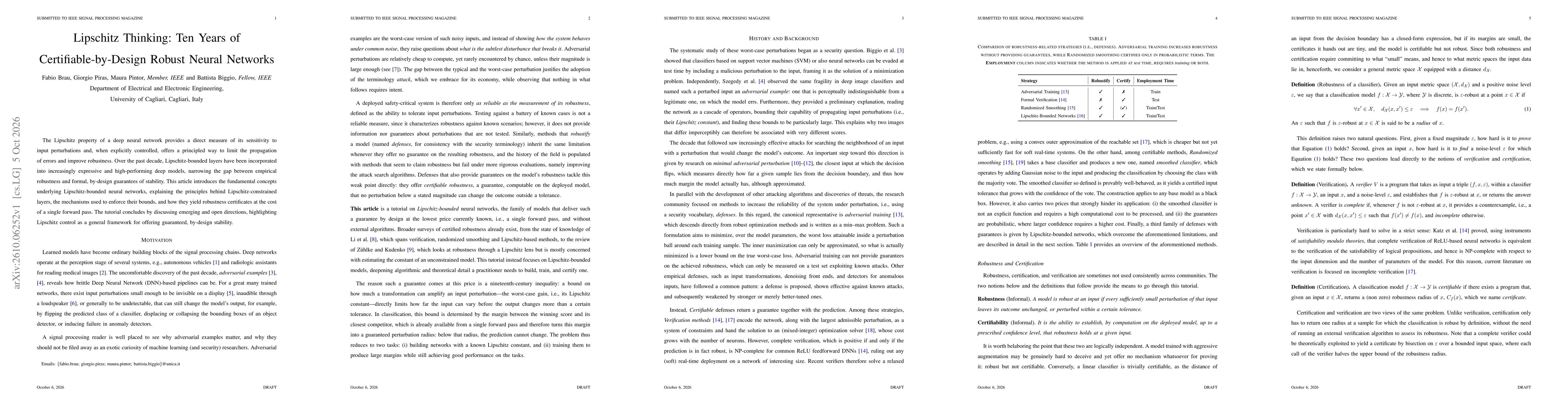 Thumbnail for Lipschitz Thinking: Ten Years of Certifiable-by-Design Robust Neural Networks