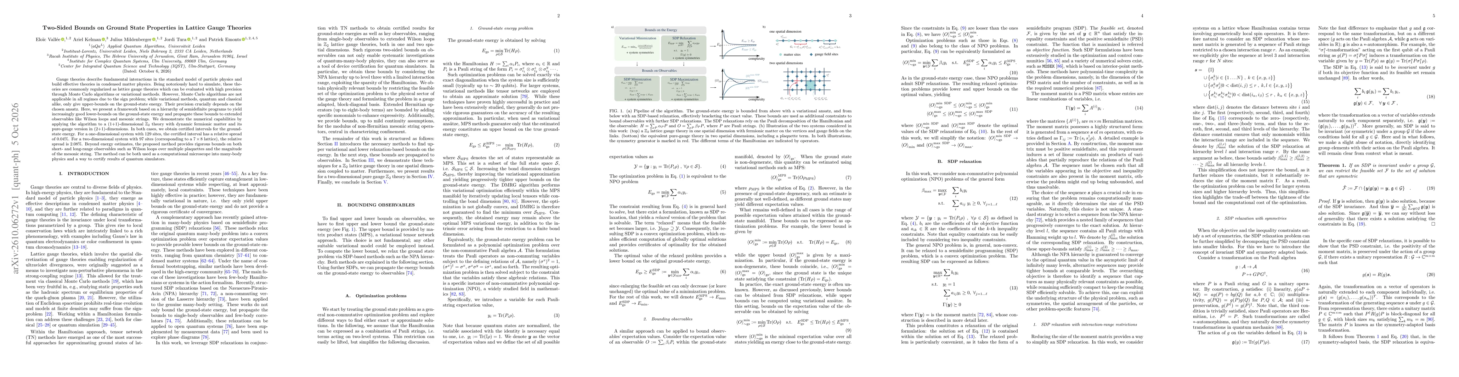 Thumbnail for Two-Sided Bounds on Ground State Properties in Lattice Gauge Theories