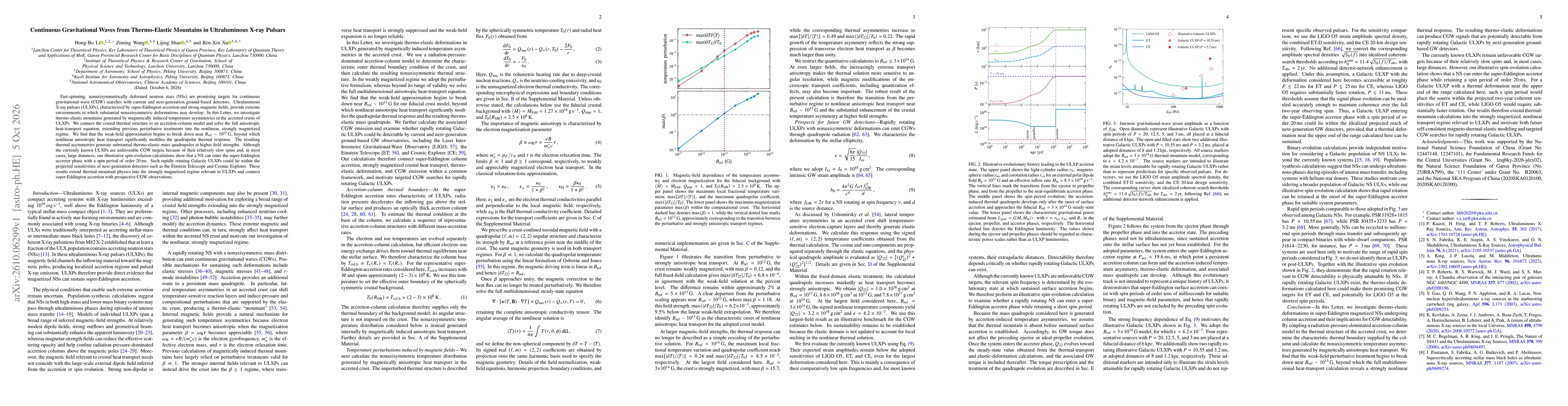 Thumbnail for Continuous Gravitational Waves from Thermo-Elastic Mountains in Ultraluminous X-ray Pulsars