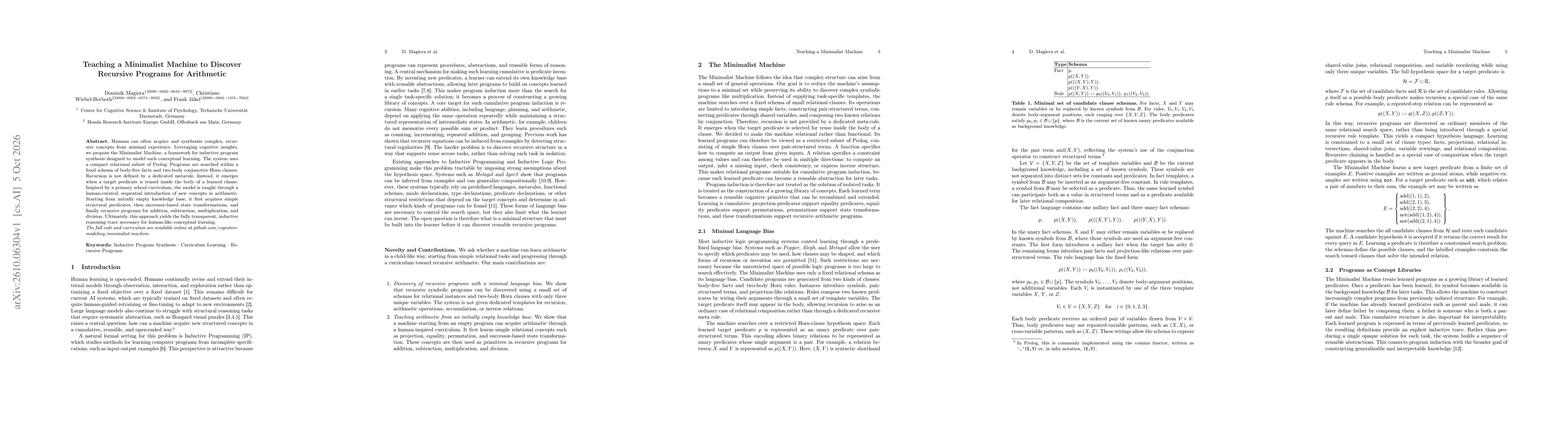 Thumbnail for Teaching a Minimalist Machine to Discover Recursive Programs for Arithmetic