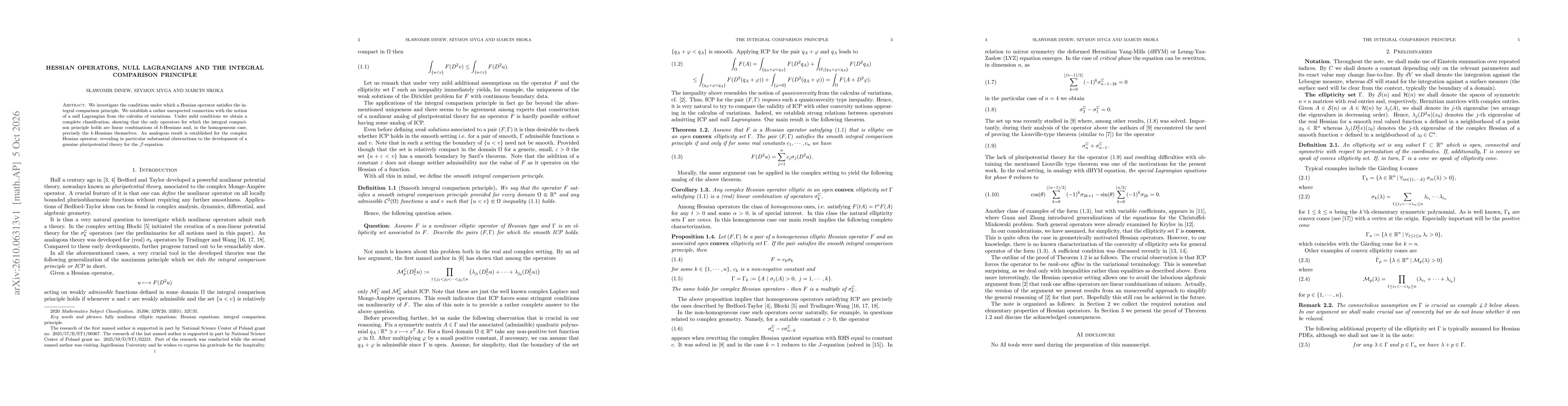 Thumbnail for Hessian operators, null Lagrangians and the integral comparison principle