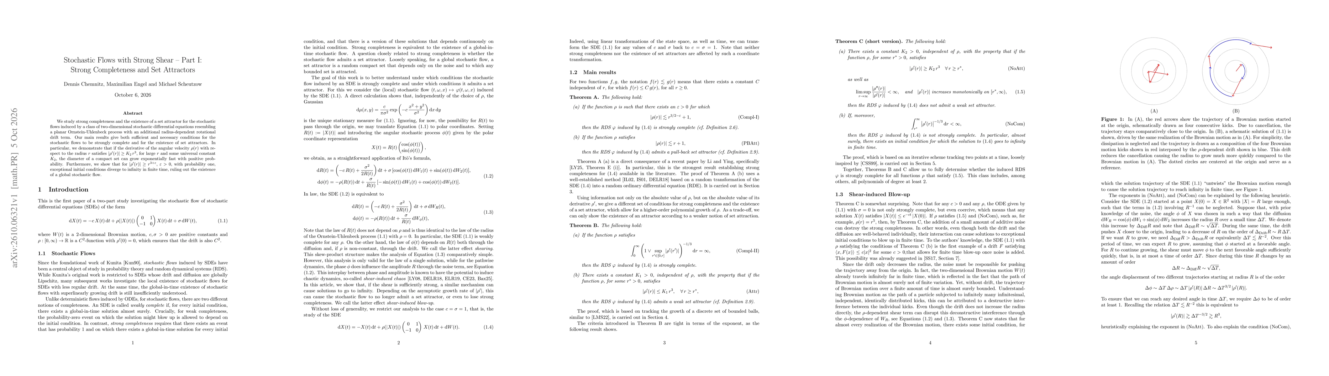 Thumbnail for Stochastic Flows with Strong Shear - Part I: Strong Completeness and Set Attractors
