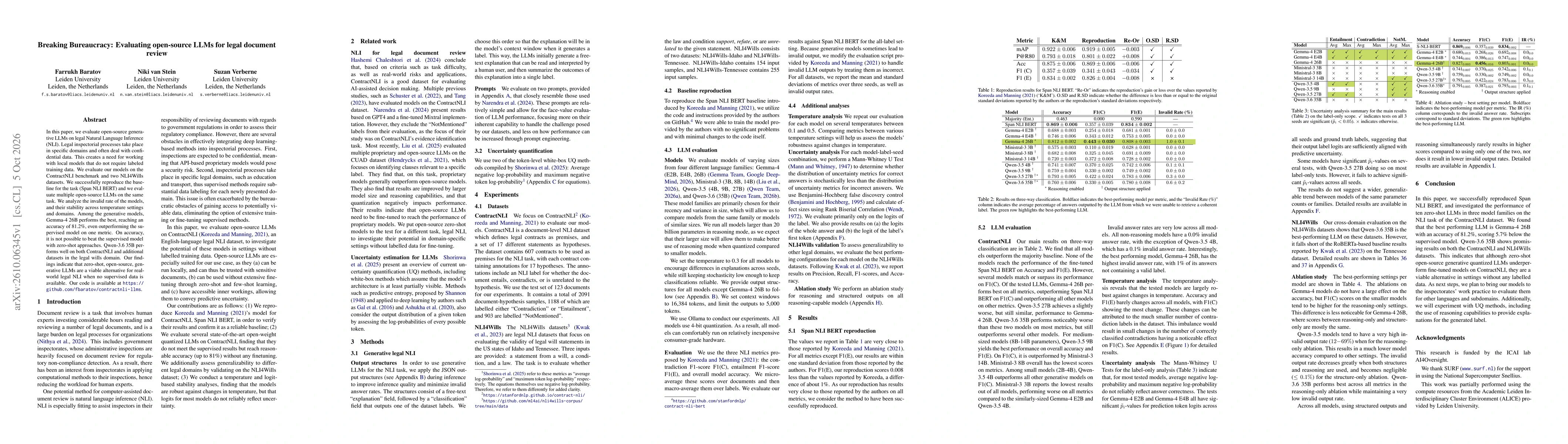 Thumbnail for Breaking Bureaucracy: Evaluating open-source LLMs for legal document review