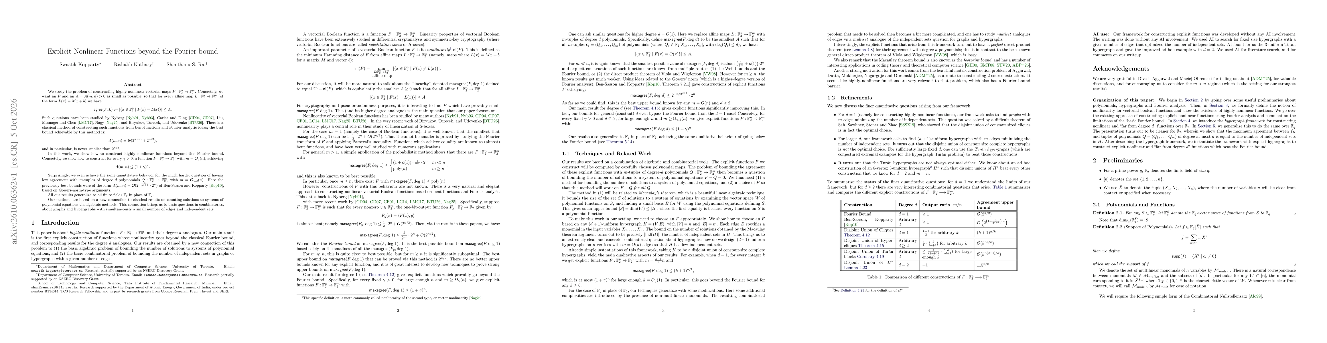 Thumbnail for Explicit Nonlinear Functions beyond the Fourier bound