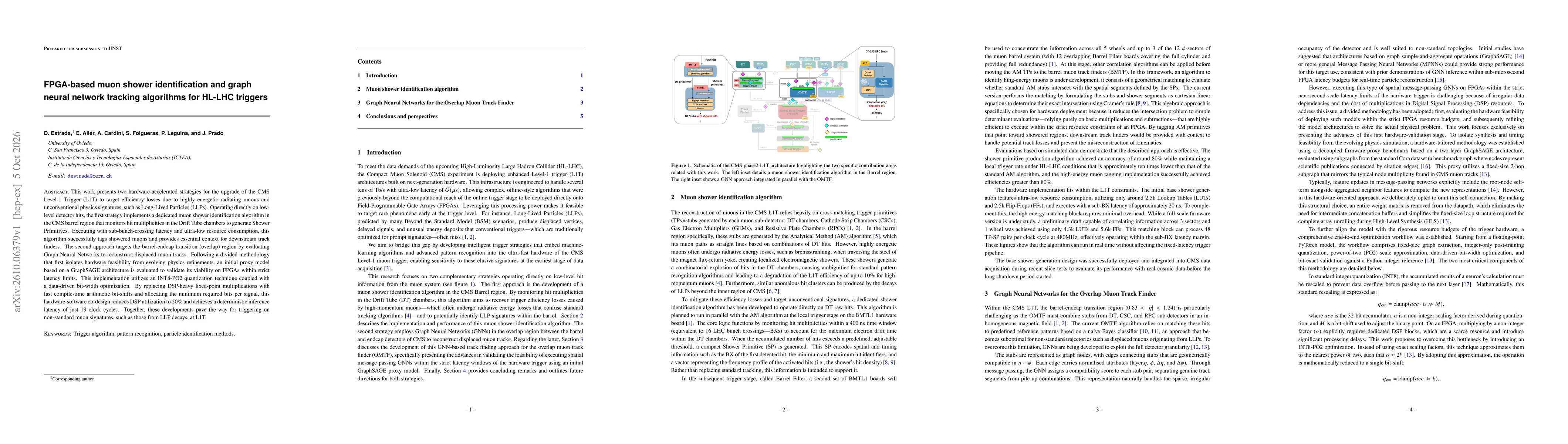 Thumbnail for FPGA-based muon shower identification and graph neural network tracking algorithms for HL-LHC triggers