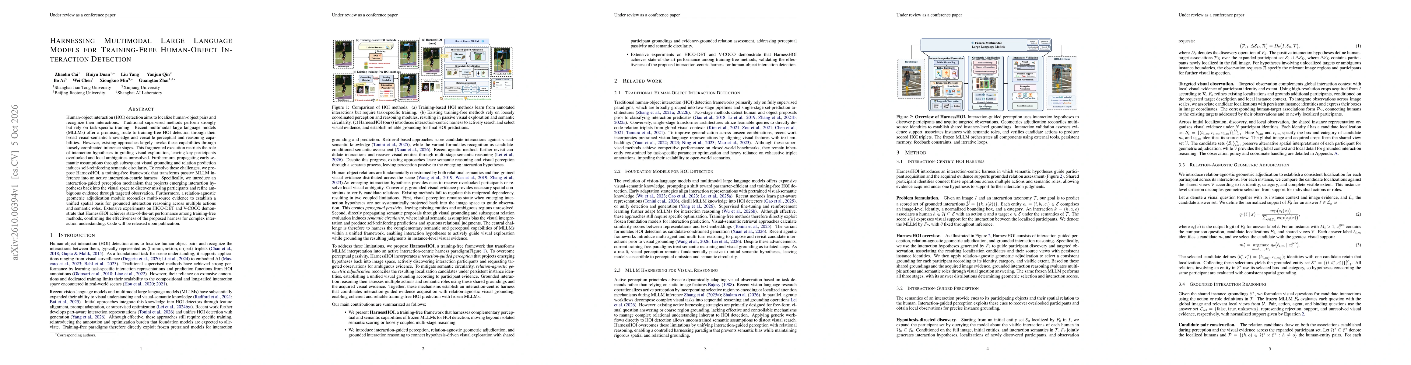 Thumbnail for Harnessing Multimodal Large Language Models for Training-Free Human-Object Interaction Detection