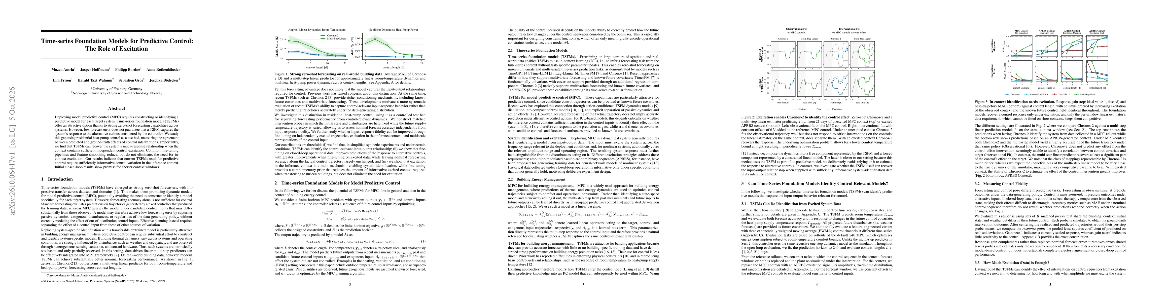 Thumbnail for Time-series Foundation Models for Predictive Control: The Role of Excitation