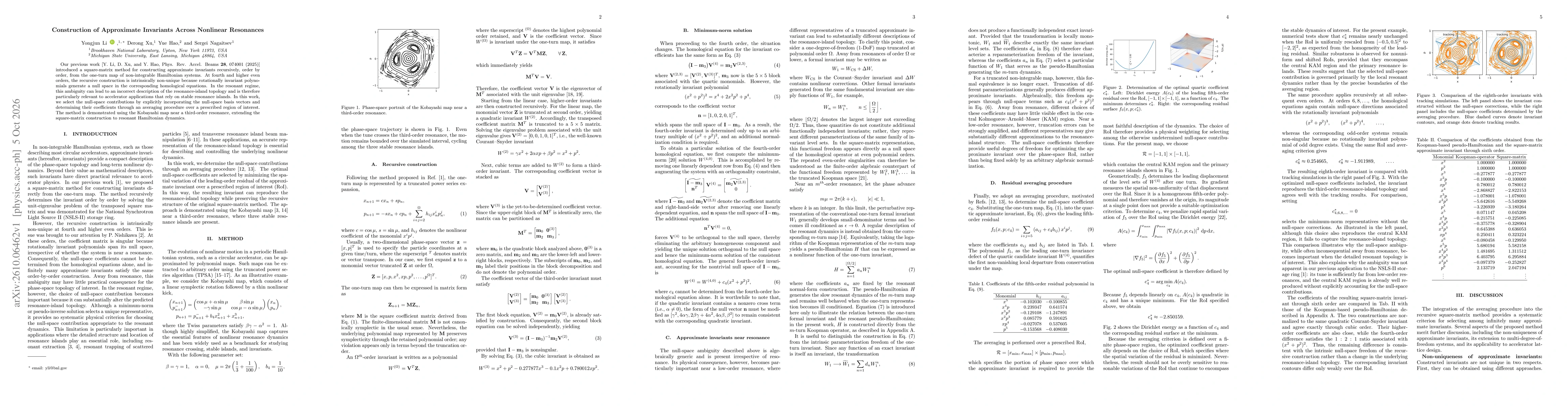 Thumbnail for Construction of Approximate Invariants Across Nonlinear Resonances