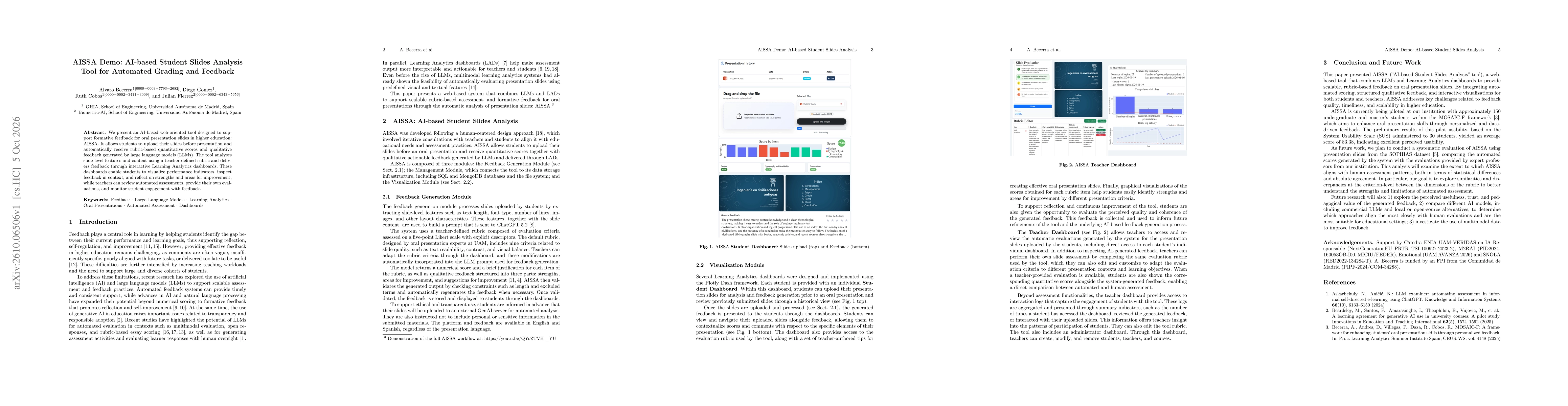 Thumbnail for AISSA Demo: AI-based Student Slides Analysis Tool for Automated Grading and Feedback