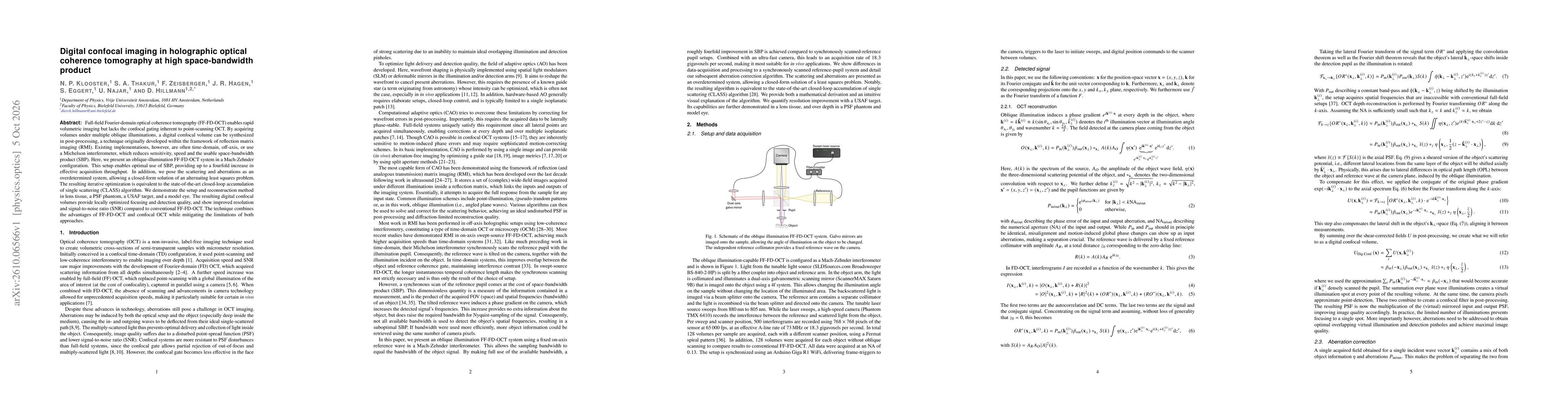 Thumbnail for Digital confocal imaging in holographic optical coherence tomography at high space-bandwidth product