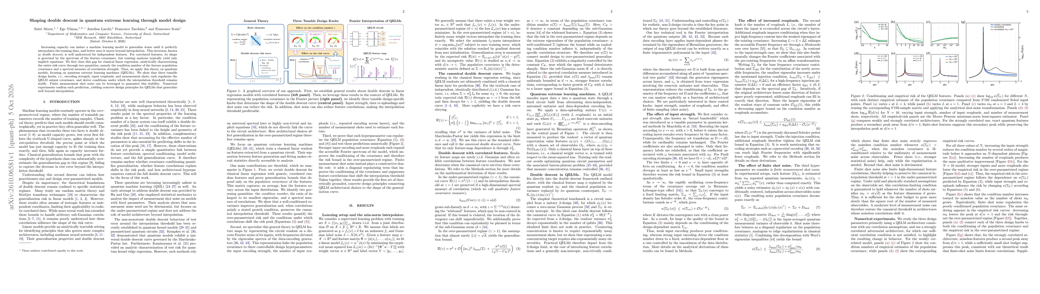 Thumbnail for Shaping double descent in quantum extreme learning through model design