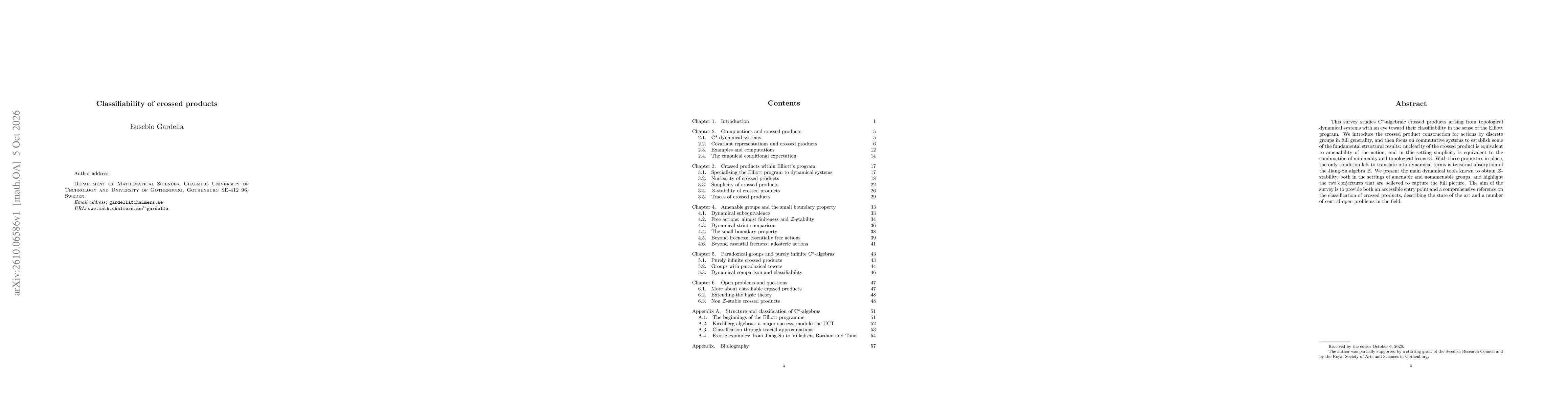 Thumbnail for Classifiability of crossed products