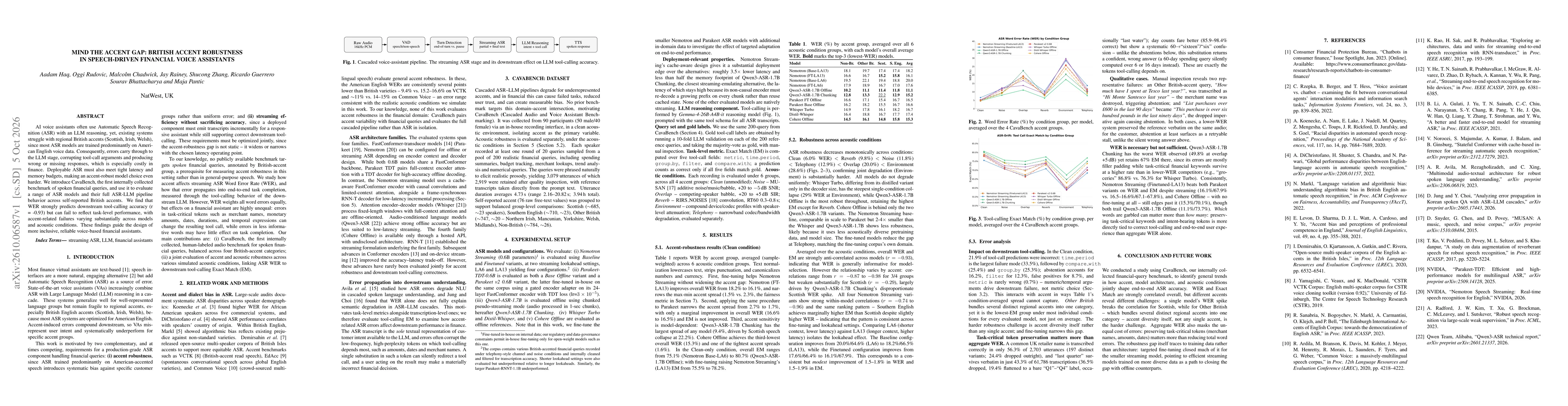 Thumbnail for Mind the Accent Gap: British Accent Robustness in Speech-Driven Financial Voice Assistants