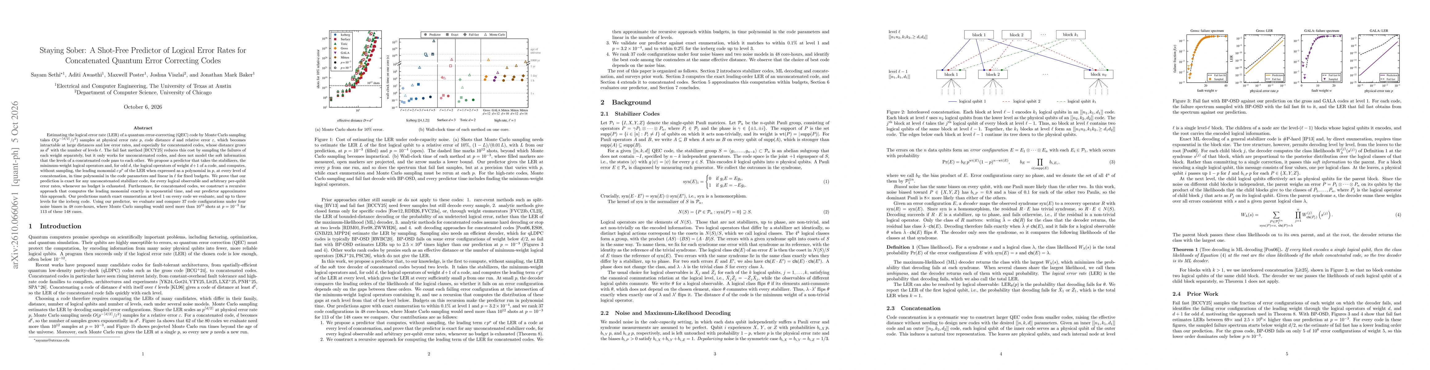 Thumbnail for Staying Sober: A Shot-Free Predictor of Logical Error Rates for Concatenated Quantum Error Correcting Codes