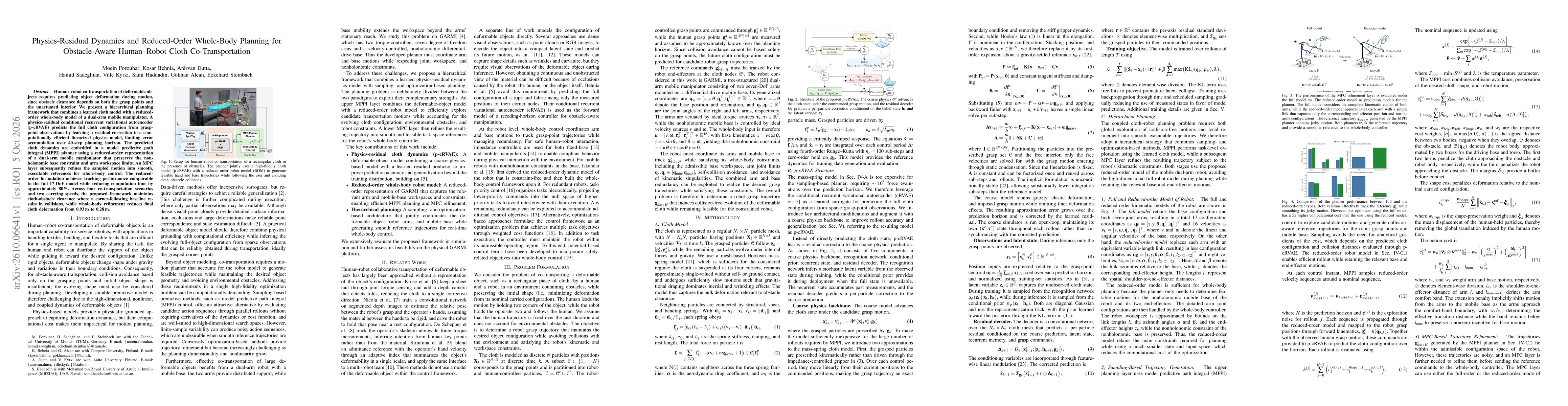 Thumbnail for Physics Residual Dynamics and Reduced Order Whole-Body Planning for Obstacle Aware Human Robot Cloth CoTransportation