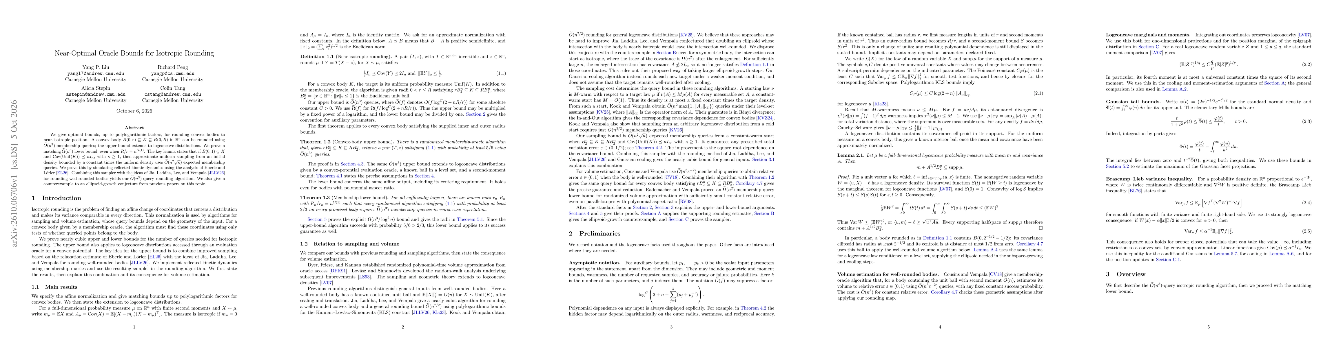 Thumbnail for Near-Optimal Oracle Bounds for Isotropic Rounding