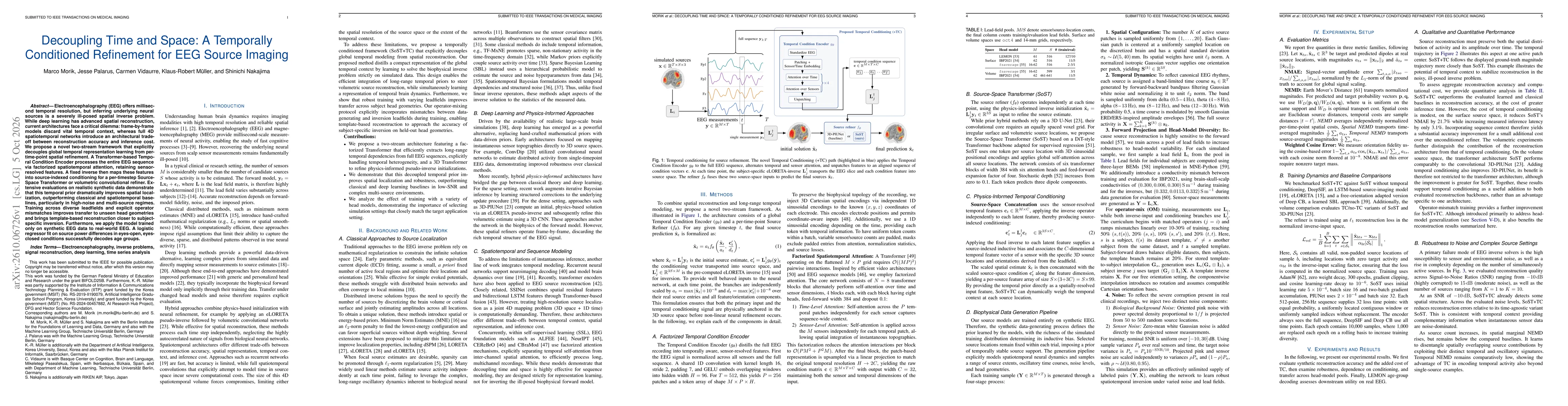 Thumbnail for Decoupling Time and Space: A Temporally Conditioned Refinement for EEG Source Imaging