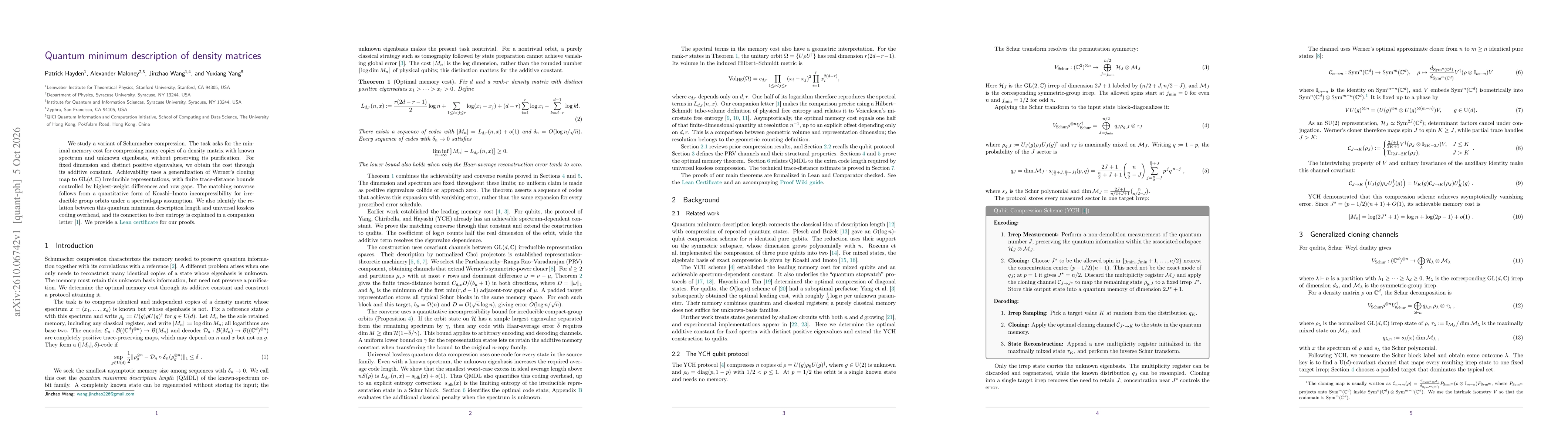 Thumbnail for Quantum minimum description of density matrices