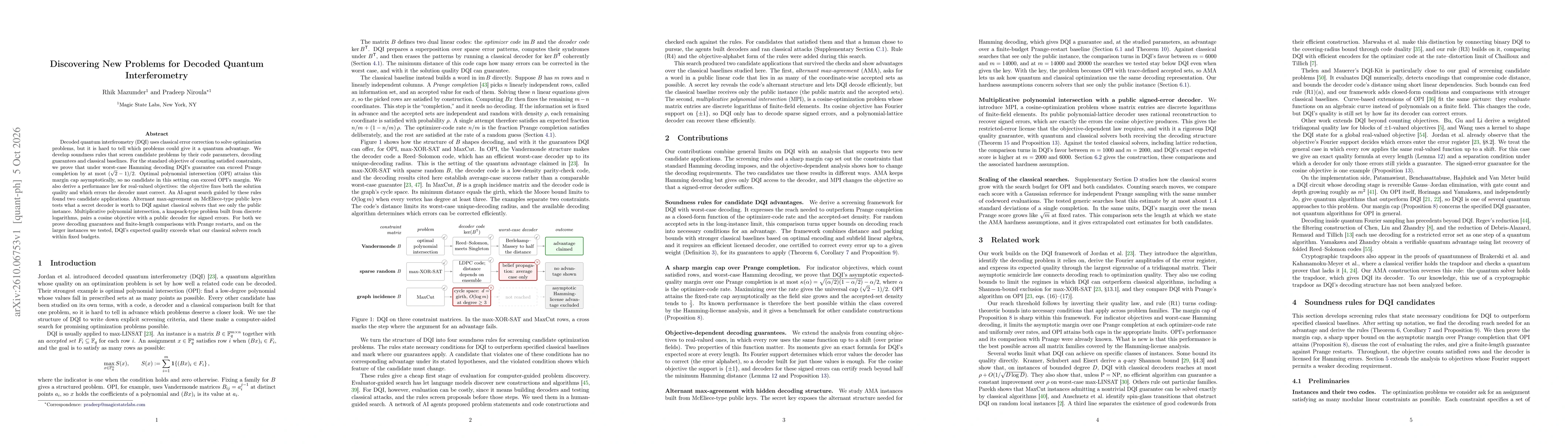 Thumbnail for Discovering New Problems for Decoded Quantum Interferometry