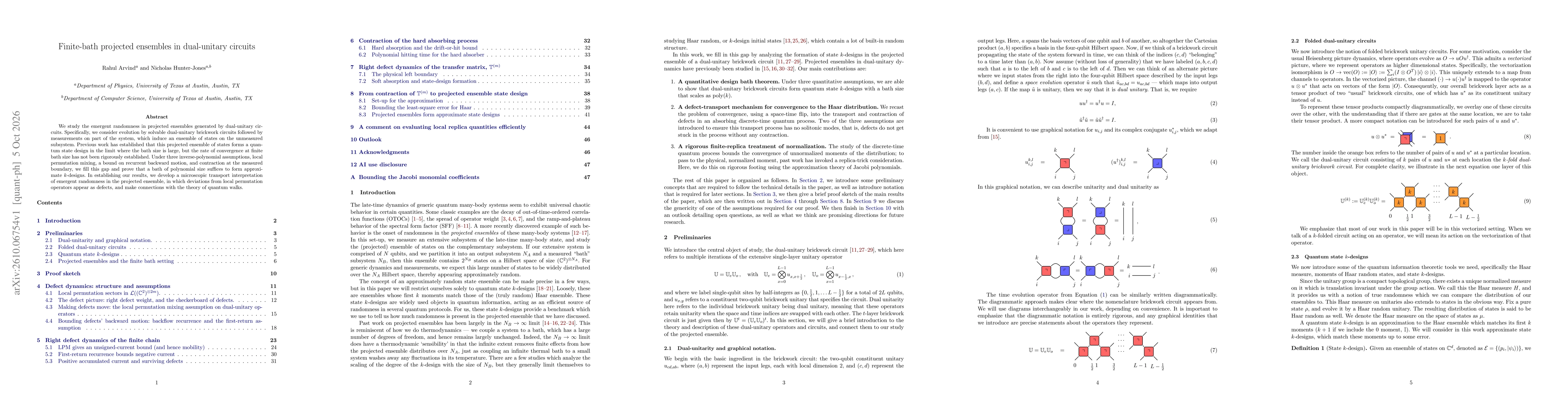 Thumbnail for Finite-bath projected ensembles in dual-unitary circuits