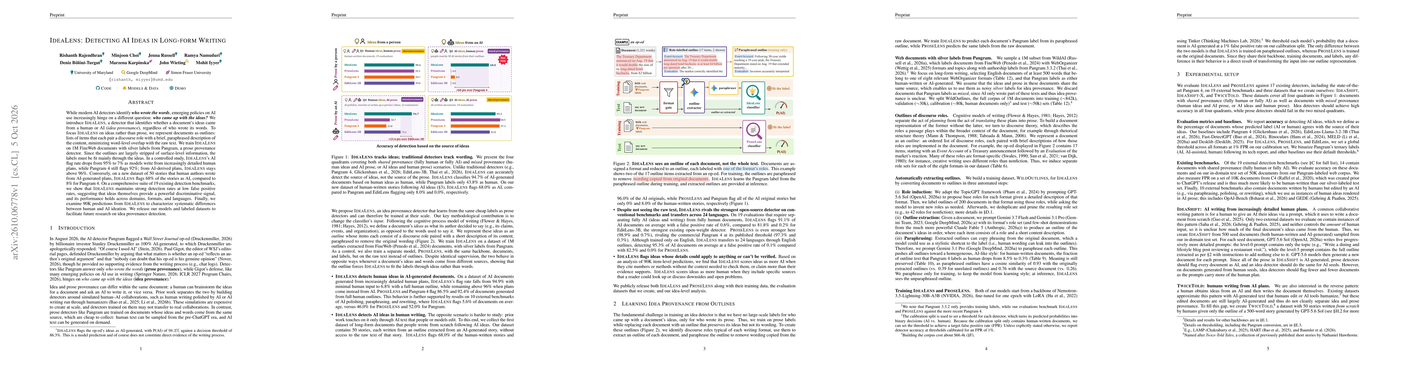 Thumbnail for IdeaLens: Detecting AI Ideas in Long-form Writing